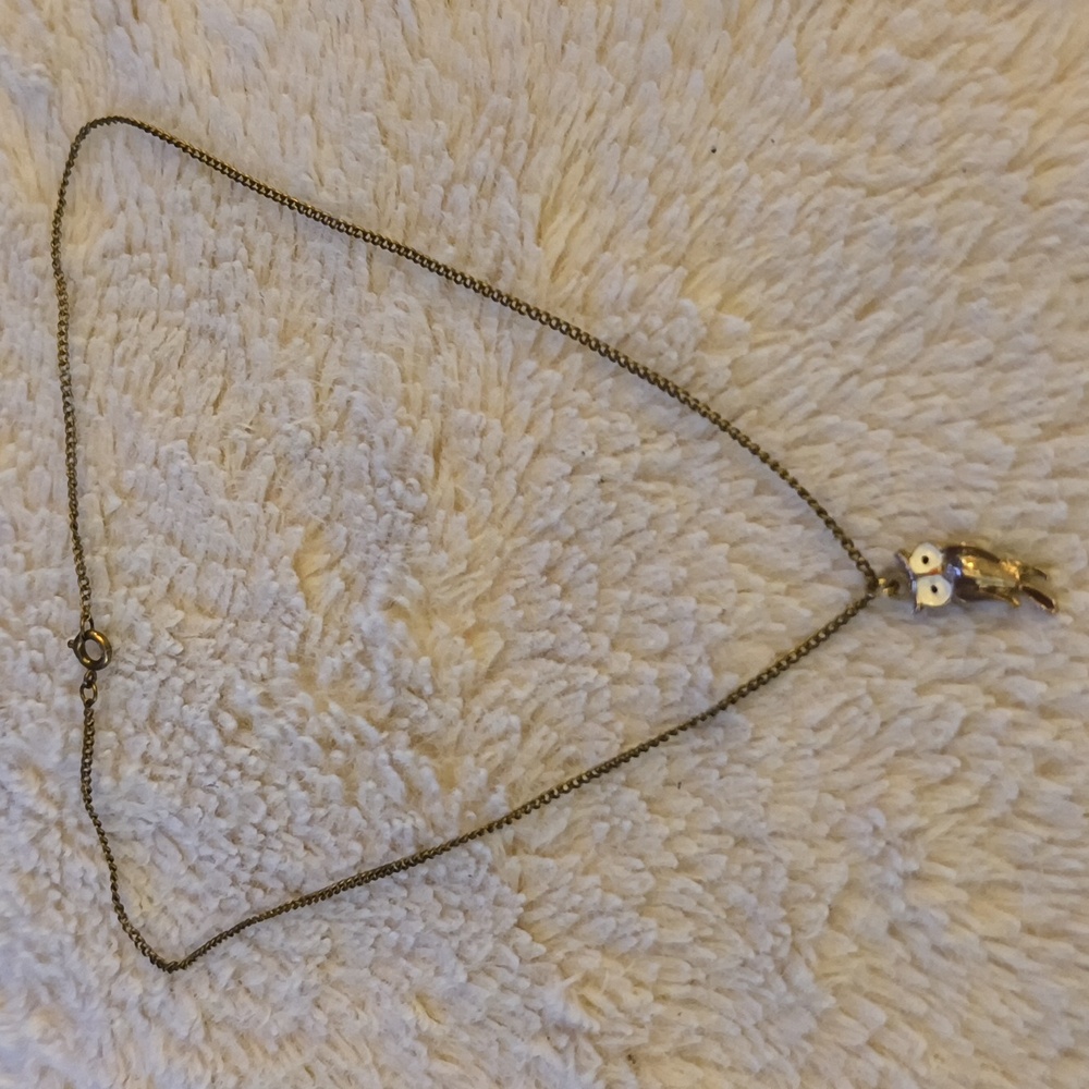 Vintage owl necklace